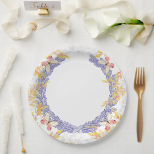 Butterfly Wreath Paper Plate