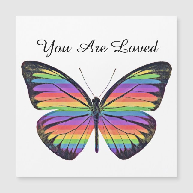 Butterfly You Are Loved Magnetic Card (Front)