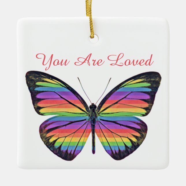 Butterfly Your Are Loved Ornament (Front)