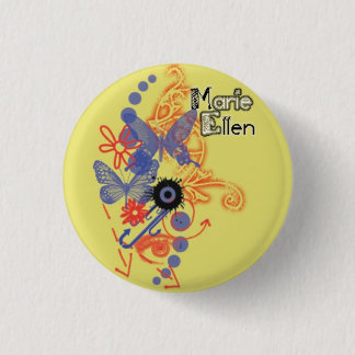 butterflys 1 inch round button