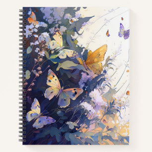 Butterfy Portrait Animal Painting Wildlife Forest Notebook
