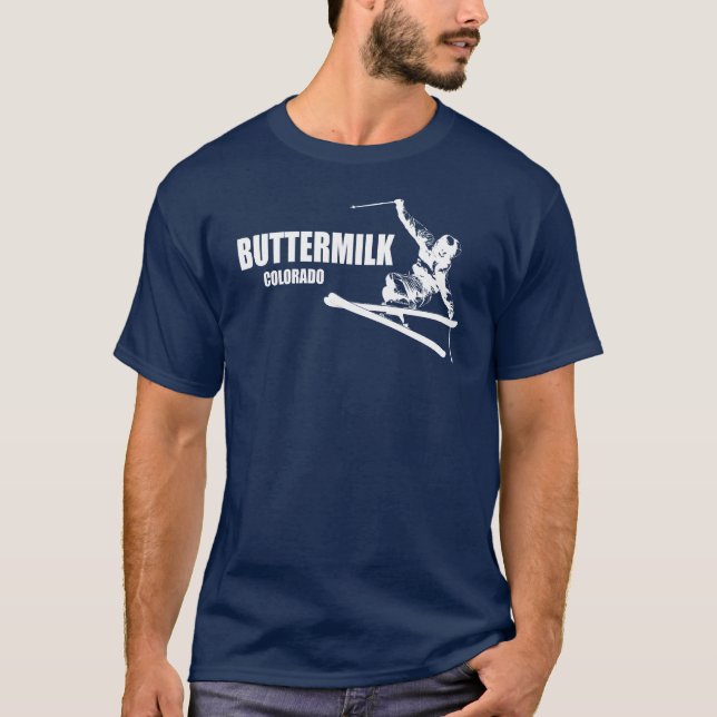 Buttermilk Colorado Skier T-Shirt (Front)