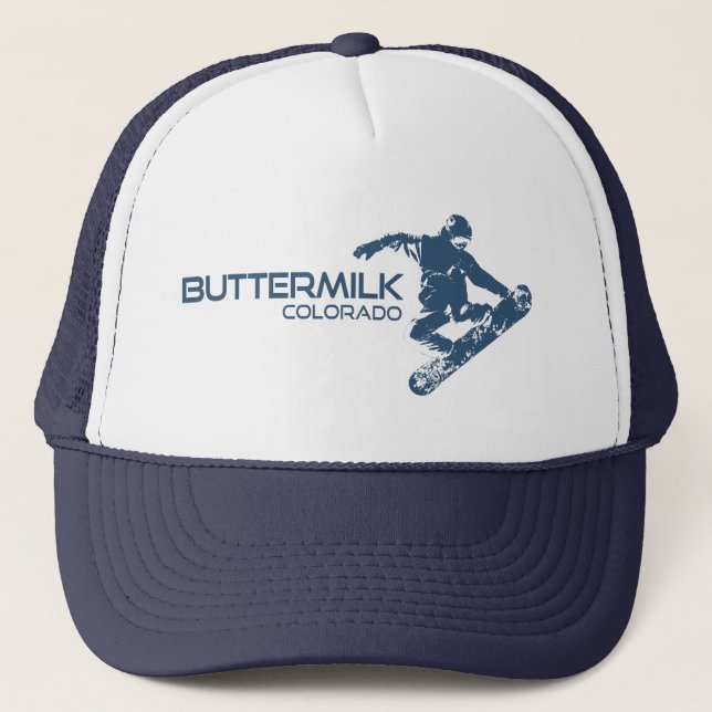Buttermilk Colorado Snowboarder Trucker Hat (Front)