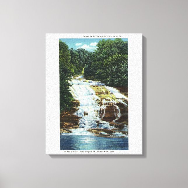 Buttermilk Farms State Park Lower Falls View Canvas Print (Front)