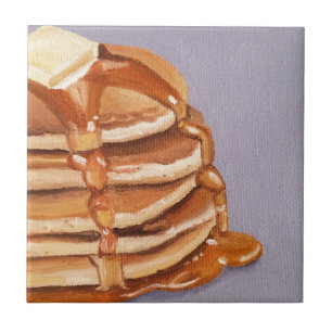 Buttermilk Pancakes Shortstack Breakfast Painting Tile