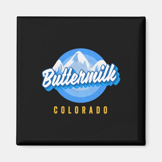 Buttermilk Snowboarding Co Ski Colorado Mountain S Magnet (Front)