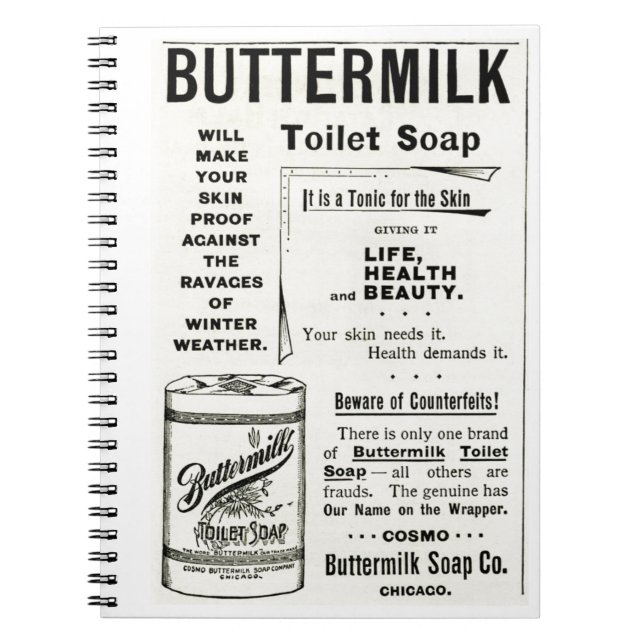 Buttermilk Toilet Soap Notebook (Front)