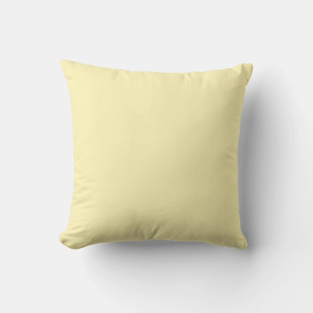 Buttermilk Yellow Throw Pillow (Front)