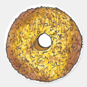 Butternut Crunch Doughnut Doughnut Breakfast Pastr Classic Round Sticker