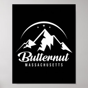 Butternut Machusetts Ski Resort Skiing Snowboardin Poster