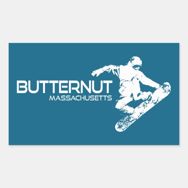 Butternut Massachusetts Ski Resort Snowboarder Sticker (Front)