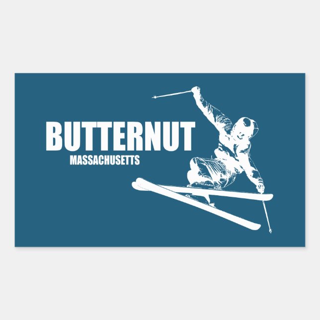 Butternut Ski Resort Skier Sticker (Front)