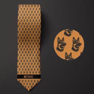 Butterscotch Brown German Shepherd Tie