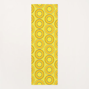 Butterscotch Retro Doughnuts Yoga Mat