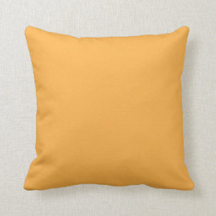 Butterscotch (solid colour)  throw pillow