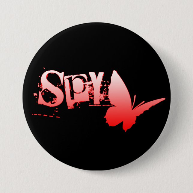 butterSPY. 3 Inch Round Button (Front)