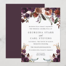 Butterum & Plum Wedding Invitation