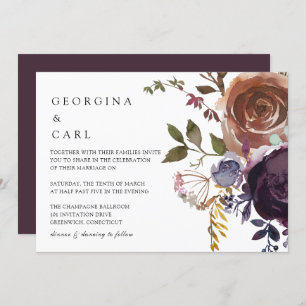 Butterum & Plum Wedding Invitation Landscape 2