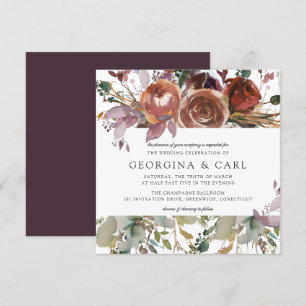Butterum & Plum Wedding Invitation   Square 1