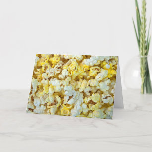 buttery popcorn background card