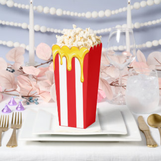 Buttery Stripes Popcorn Favour Box