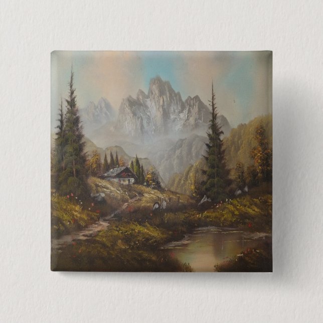 Button Ann Hayes Painting Bavarian Dream (Front)