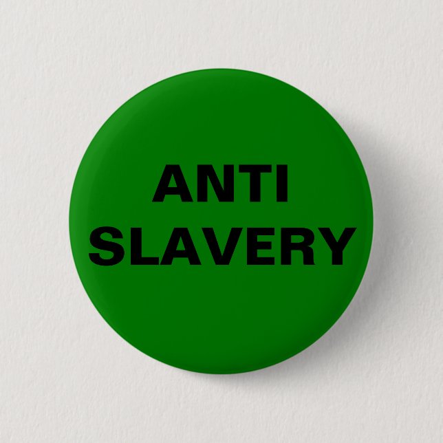 Button Anti Slavery Green (Front)