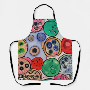 Button Art Apron