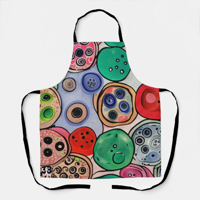 Button Art Apron (Front)