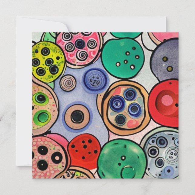 Button Art Holiday Card (Front)