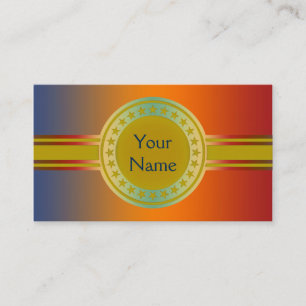 Button Banner Stars - gold coloured + your ideas Business Card