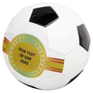 Button / Banner - Stars gold coloured + your ideas Soccer Ball