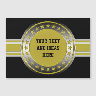 Button / Banner - Stars gold silver + your backgr.