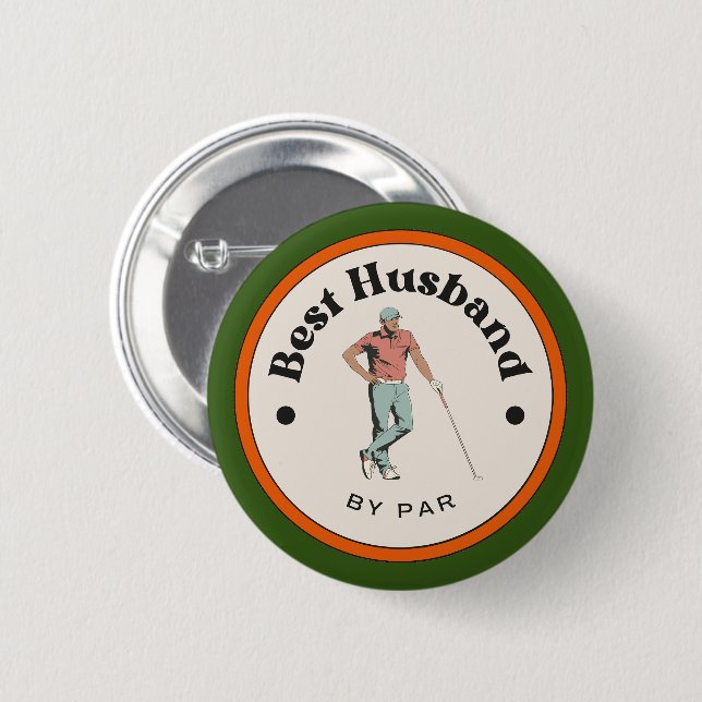 Button - Best Husband by Par - Golfer (Front & Back)
