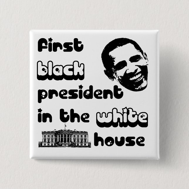 Button Black President White House (Front)