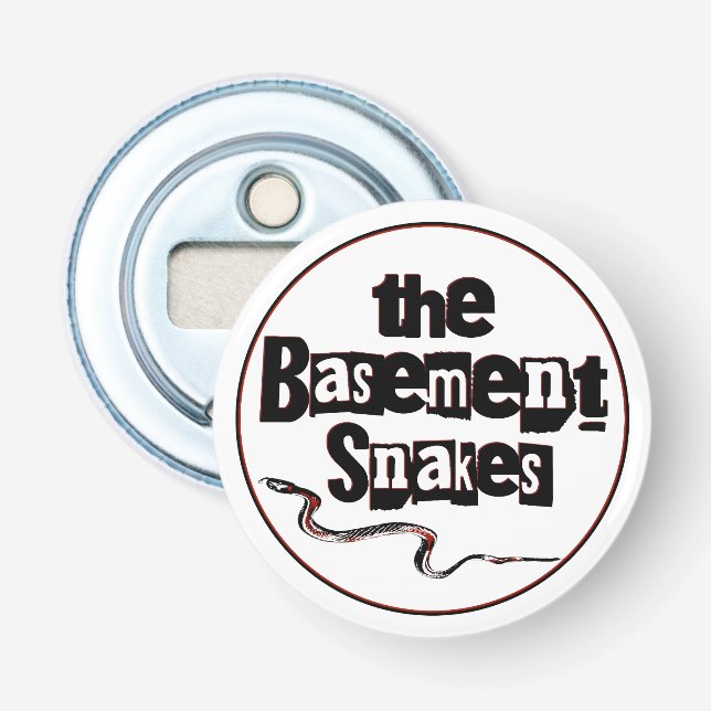 Button Bottle Opener - Basement Snakes (Front)