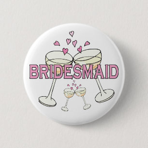 Button: Bridesmaid 2 Inch Round Button