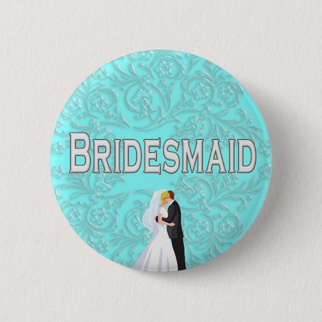 Button: Bridesmaid 2 Inch Round Button (Front)