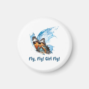 Button Butterfly Magnet