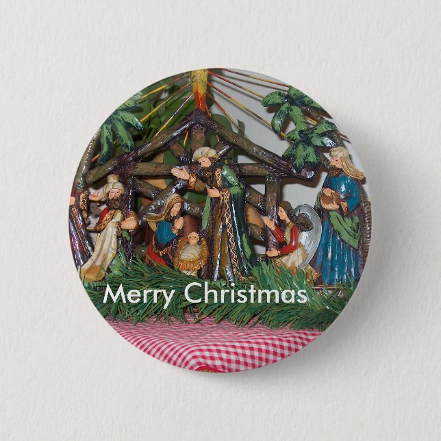 Button/Christmas/Nativity 2 Inch Round Button (Front)