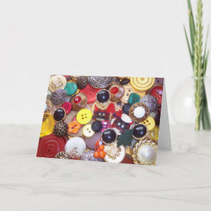 Button Collage with Plaid Scottie Dogs Card