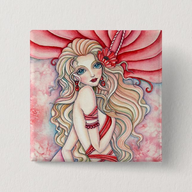 Button - Crimson Glamour (Front)