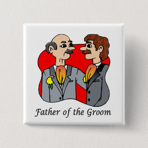 Button: Father of Groom 2 Inch Square Button