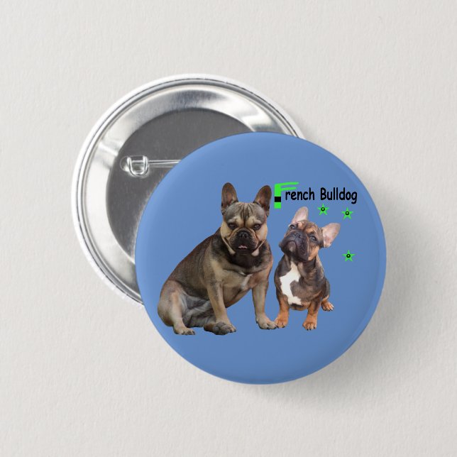 Button französische Bulldoggen (Front & Back)