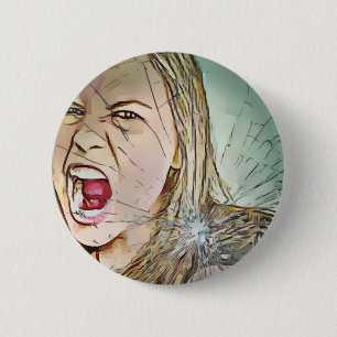 button,girl,button girl 2 inch round button