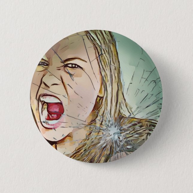button,girl,button girl 2 inch round button (Front)