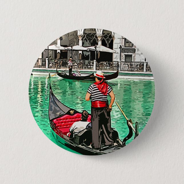 Button: Gondolier 2 Inch Round Button (Front)