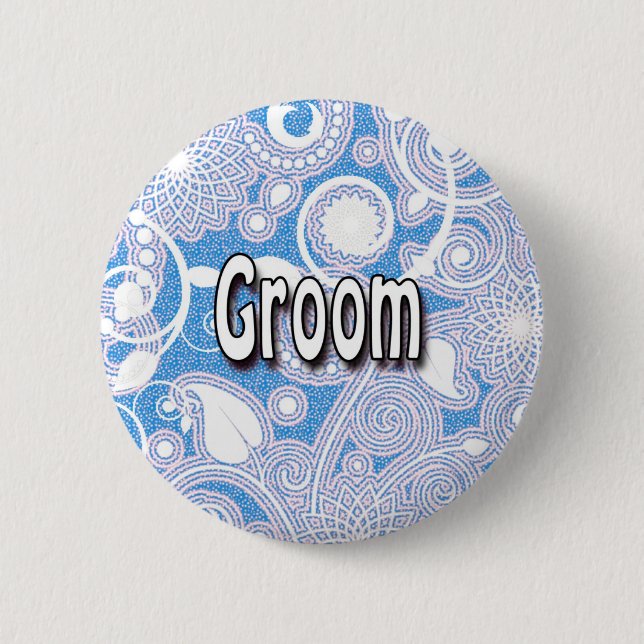 Button: Groom 2 Inch Round Button (Front)