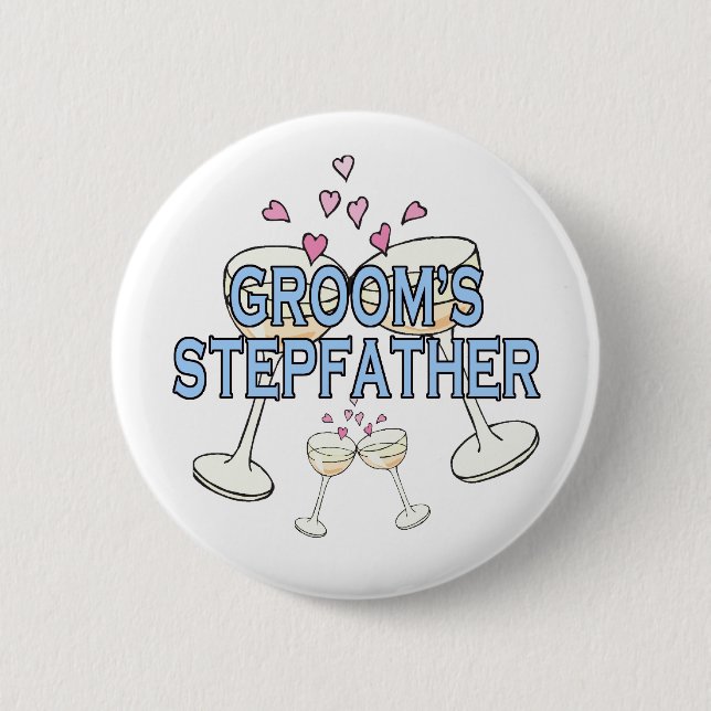 Button: Groom's Stepfather 2 Inch Round Button (Front)