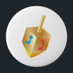 Button Hanukkah Festival Gold Wood Dreidel Hebrew<br><div class="desc">Hanukkah Festival of Lights. Dreidel a small four-sided spinning top with a Hebrew letter on each side, used by the Jews. Gold Spinning top isolated white background, symbol of Hanukkah Jewish Holiday - BUTTON. Hanukkah Jewish Holiday Trendy design, Multicolored lights Jewish Holiday festive illustration for Home, Office & School, Accessories,...</div>